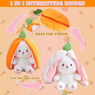 EOMKO Bunny Stuffed Animal Plush, Reversible Bunny Carrot Strawberry Pillow  with Zipper, Soft Plush Toy Carrot Strawberry Bunny Pillow Plush Toy for  Boys Girls (13.8 inch,Carrot) - Yahoo Shopping