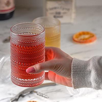 Red Series Bubble Tumblers - Set of 4 Glasses 