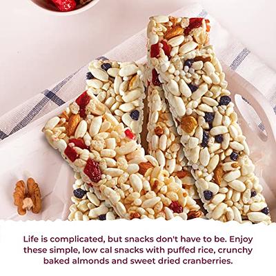 180 Snacks Skinny Rice Bars with Almonds, Cranberries and Himalayan Salt -  Low Calorie Snacks, Only 70 Calories - Non GMO, Dairy-free, Gluten-free  Snacks - EBT Eligible Snacks for Weight Loss - 7 count - Yahoo Shopping