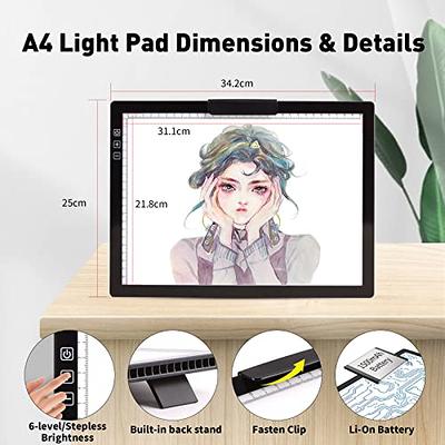 Rechargeable A4 LED Light Box, Innovative Stand and Top Clip