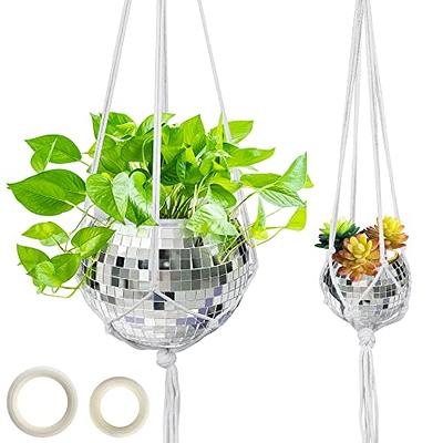 Disco ball plant pot holder - flower mirrorball for hanging with 20 cm  diameter