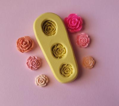 3D Mini Rose Candle Mold Silicone Flower Resin Silicone Molds Small Rose  Flower Chocolate Candy Fondant