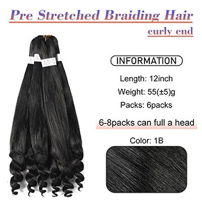 French Curl Braiding Hair Curly Braiding hair French Curly Braiding Hair 8  Packs 18 Inch Pre Stretched Loose Wavy Bouncy Braids Synthetic Hair  Extension(P27/613) - Yahoo Shopping