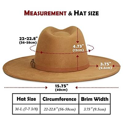 FLUFFY SENSE. Cowboy Hat for Women and Men with Shapeable Wide