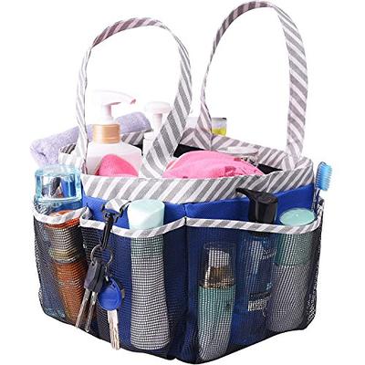 Haundry Mesh Shower Caddy Bag, Large College Dorm Bathroom Caddy Organizer  with Key Hook and 2 Oxford Handles, 8 Basket Pockets, Portable Hanging