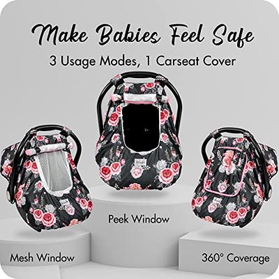 Car Seat Canopy- Cotton Baby Car Seat Covers has Peep Windows and  Breathable Mesh( Carrying Pouch for Easy Storage)- Stretchy Car Seat Covers  for Babies Fit All Baby Car Seat - Yahoo