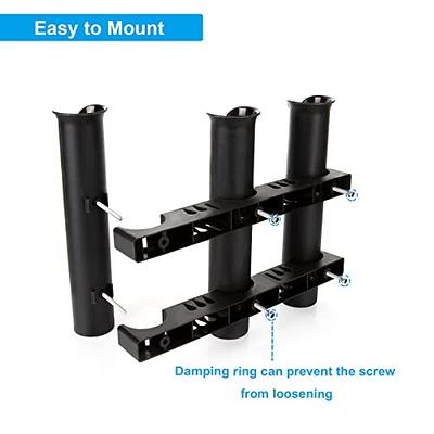 2Set Fishing Rod Holder, Portable Boat Rod Rack Tube, Three-Pole