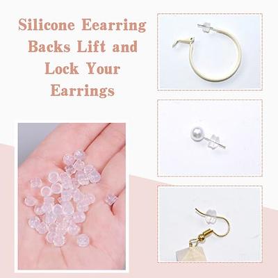 Silicone Earring Backs, Clear Earring Backings, 12PCS Soft Earring