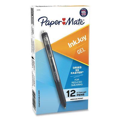 Pilot G-2 Retractable Gel Pens, Black Barrels, Black Ink, 0.7 mm - 4 pack