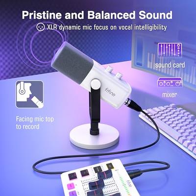 FIFINE A6VP Gaming USB Microphone with RGB,Gain Control,Condenser Mic with  Cardioid Pattern for Live Streaming,Gaming, Video