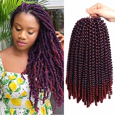 3 Packs 12 Inch Spring Twist Ombre Colors Butterfly locs Crochet Braids  Braiding Hair Extensions Low Temperature Fiber 30 Strands 160g/Pack (12  Inch, Dark&Light Wine) - Yahoo Shopping