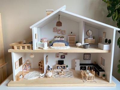 Handcrafted Natural Wooden Toy Dollhouse-waldorf 