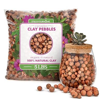 Halatool 6 LB Organic Clay Pebbles 4mm-16mm Leca for Plants 100% Natural  Hydroton Clay Pebbles for Hydroponic Growing Gardening Orchids Drainage