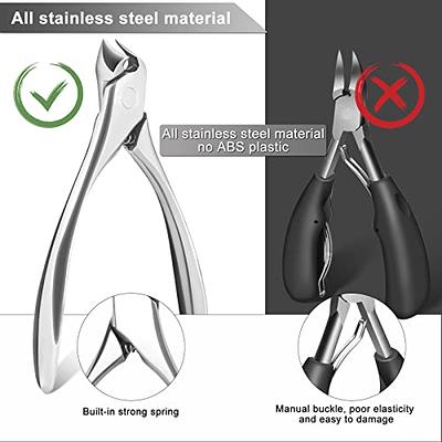 Podiatrist Toenail Clippers - Heavy Duty Stainless Steel Professional  Ingrown Thick Toe Nail Clipper Set For Men & Seniors - Precision Cutter  Nipper