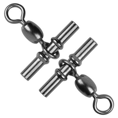  SILANON Fishing 3 Way Swivel Snaps Stainless Steel Cross Line  Duo Lock Snap Swivels Saltwater Barrel Triple Swivels Fishing Tackle  Connector for Catfish Trolling Surf Rig 26-83LB : Sports & Outdoors