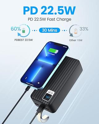 50000mAh Wireless Charger Power Bank For Iphone Samsung Fast Portable  Charger