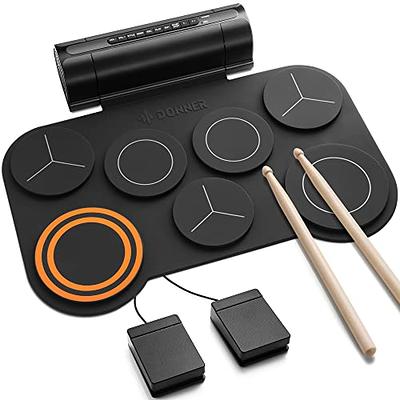 Electronic Drum Set - Roll Up Drum Practice Pad Portable MIDI Drum Kit with  Headphone Jack, Built-in Speaker Drum Pedals Drum Sticks, Music Set Toy for  Kids Boys Girls Christmas Birthday Gift 