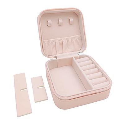 Mini Jewelry Box Travel Display Case Portable Storage Organizer