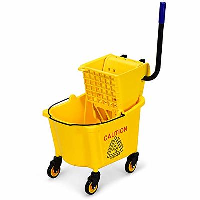 Meticpr Commercial Mop Bucket with Side Press Wringer, 5.28 Gallon Heavy  Duty All-in-One Tandem Mopping Bucket for Household, Commercial, Restaurant  Floor Cleaning - Yahoo Shopping