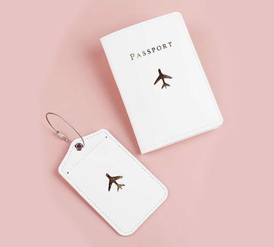 Personalised Passport Holder and Luggage Tags With Cute Travel 