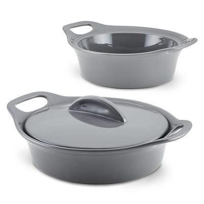 Rachael Ray 4qt Hard Anodized Nonstick Saucier Saucepan With Helper Handle  And Lid Gray : Target