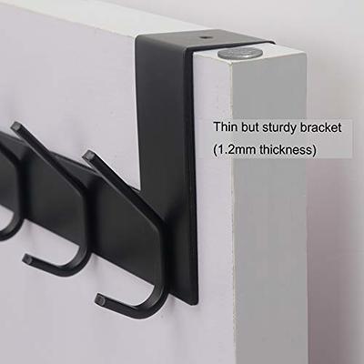 ACMETOP Over The Door Hooks, Over The Door Hanger, Heavy Duty Aluminum Over  The Door Towel Rack Hooks for Hanging Coat, Bag, Robe - 5 Hooks, Brush