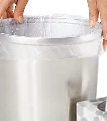 1.2 Gallon 120 Clear Small Trash Bags Bathroom 1 Gallon Garbage Bags  Plastic Wastebasket Mini Trash Bags Can Liners for Home and Office Bins,  120