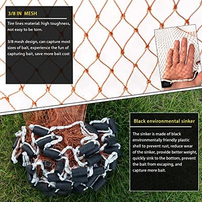 Drasry Saltwater American Fishing Cast Net 3/8inch Mesh Size for Bait Trap  Fish Heavy Duty Throw Net 4FT/5FT/6FT/7FT/8FT/9FT/10FT Radius Size, Nets 