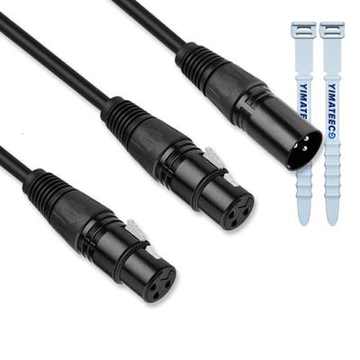 tisino 2 RCA to XLR Male Y Splitter Cable, Unbalanced Dual RCA Male to 1  XLR Splitter Duplicator Lead Y-Cable Adapter - 3.3 feet