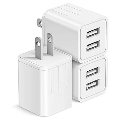 Retail Box Packing White Dual Port USB Wall Charger Adapter, For