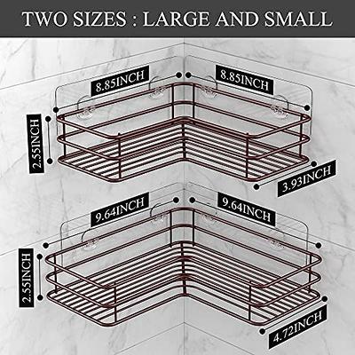 WOWBOX Shower Caddy Shelf Organizer, 2 Pack Adhesive Black Bathroom  Accessories, Save Space with Hooks, Toiletries Organization And Storage  Stainless No Drilling Shower Shelves - Yahoo Shopping