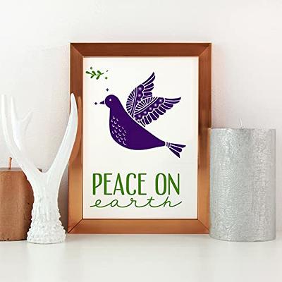 BOOLOOEN Silk Screen Stencils,Reusable Screen Stencils Chalk Stencil  Transfer Washable Mesh Stencil for Wood Fabric DIY Home Decor 2pcs Set  8.5x11inch (Peace Dove) - Yahoo Shopping