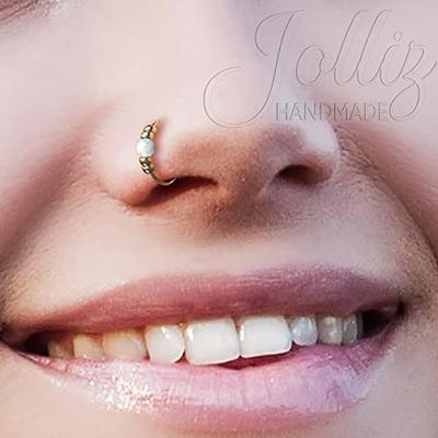 Gold Fake Nose Ring Piercing - Faux Nose Piercing