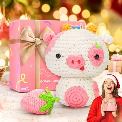 Mewaii Crochet Kit for Beginners, Complete DIY Crochet Kit Animals with  40%+ Pre-Started Tape Yarn Step-by-Step Video Tutorials for Adults and Kids