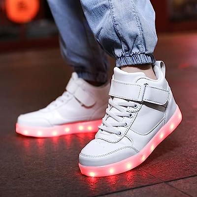 Unisex LED Shoes High Top Light Up Sneakers for Girls Boys USB Charging