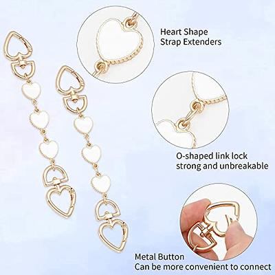 1 Piece Heart Shaped Bag Chain Strap Extender Purse Strap Extender Handbag  Chain Heart Chain Strap Extender for Handbag Shoulder Bag Cross Body Bag, R