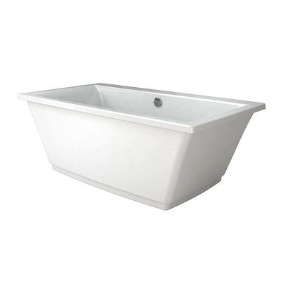 Empava 67 in. Right Hand Drain Acrylic Freestanding Flatbottom Whirlpool  Bathtub in White with Faucet - Water Jets - Yahoo Shopping