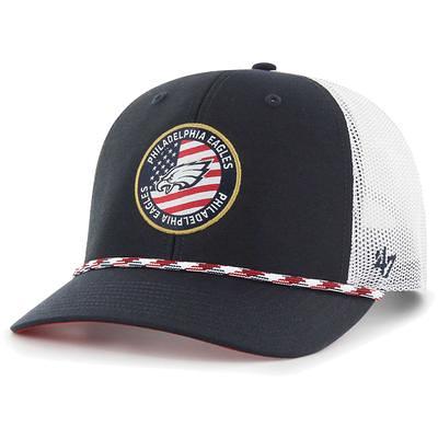 Men's '47 Navy/White Philadelphia Eagles Union Patch Trucker Adjustable Hat  - Yahoo Shopping