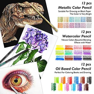 Caliart Drawing Supplies, Art Set Sketching Kit with 100 Sheets 3-Color Sketch  Book, Graphite Colored Charcoal Watercolor & Metallic Pencils, Gifts for  Artists Adults Teens Kids, 176PCS - Yahoo Shopping