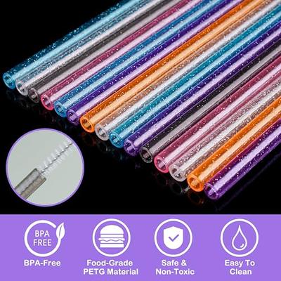 Lowest Price: 10 Pack Color Replacement Straws for Stanley 40 oz 30  oz Tumbler, 12 in Long Reusable Plastic Glitter Straws