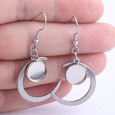 10Pcs Stainless Steel Pendant 8mm 10mm 12mm Bezel Earring Blanks Earrings  Blanks, Earring Settings Base Trays - Yahoo Shopping