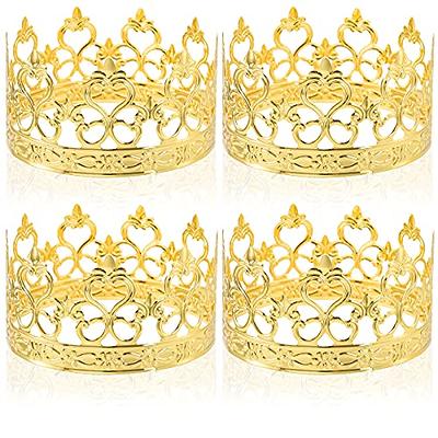 6pcs Gold Mini Crown Cake Topper Prince Princess Small Cupcake Toppers  Crown Wedding Birthday Cake