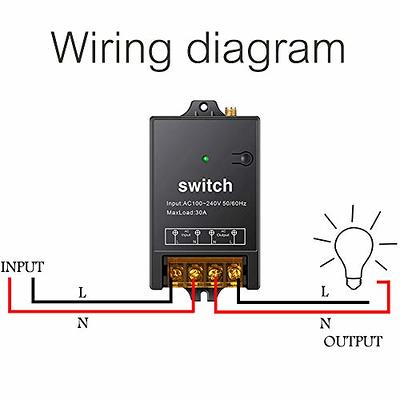 dstfuy Remote Control Switch,1500M Long Distance,AC 110V/120V/240V /40A  Relay Wireless RF Switch,Wireless Remote Switch for High Power Water Pump  Motor Lighting Electrical Equipment.(4900FT 110V) - Yahoo Shopping