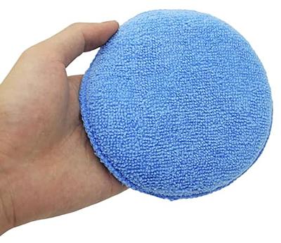 Microfiber Wax Applicator, AutoCare Ultra-Soft Microfiber Wax Applicator  Pads with Finger Pocket Wax Applicator for Cars Wax Applicator Foam Sponge