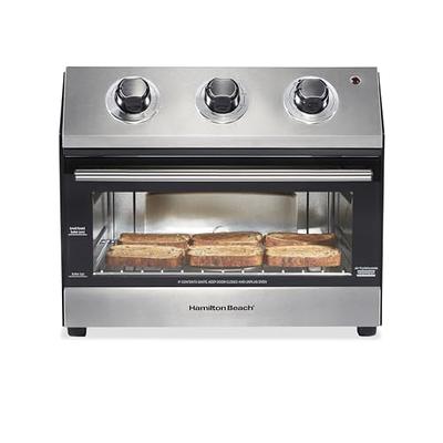 Hamilton Beach Toaster Oven Air Fryer Combo, Includes Bake, Broil, and  Toast, Fits 12” Pizza, 1800 Watts, 10 Cooking Modes + Digital Controls,  Black 