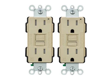 Utilitech 15-Amp 125-Volt Tamper Resistant Residential Decorator Outlet,  White (3-Pack)