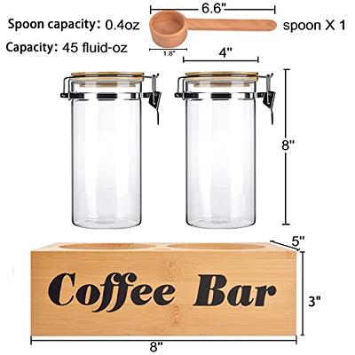 Coffee Tea Sugar Flour Metal Tin Jars Food Storage Container Set