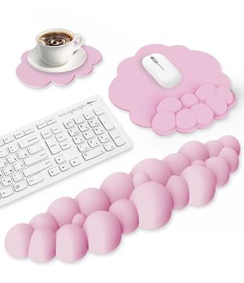 Keyboard Wrist Rest, Cloud Mouse Pad Wrist Support Keyboard, Wrist Rest with  Soft Leather Keyboard Wrist, Non-Slip Base Cloud Palm Rest for Relieve Wrist  Pain for Home Office Laptop/Computer(Pink Pro) - Yahoo