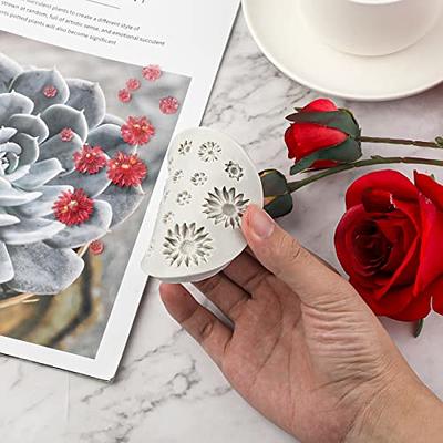 6PCS Flower Polymer Clay Molds,Rich in Style Clay Cutters for Polymer Clay  Jewelry,Mini Silicone Flower molds for Crafts,Earrings Jewelry,DIY Making