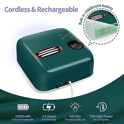 Cordless Led Nail Lamp, BETE Nail Dryer, 72W Rechargeable Led Nail